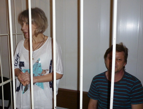 Елена Спасская и Михаил Батраков на заседании суда в Сочи 10 июля 2012 г. Фото Светланы Кравченко для "Кавказского узла"