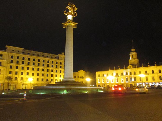 Ночной Тбилиси. Площадь Свободы. Ночной Тбилиси. Площадь Свободы.