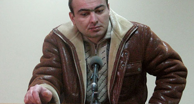 Ибрагим Лалиев на брифинге в Цхинвале. Фото "Кавказского Узла"