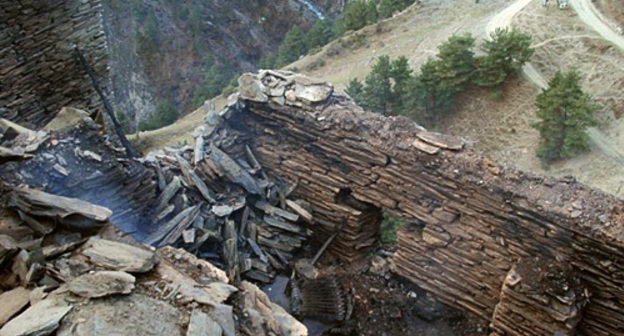 Село Цибари после пожара, 30 ноября 2010 года. Фото ГУ МЧС по республике Дагестан