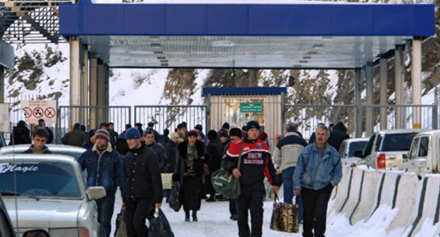 Пропускной пункт на границе Южной Осетии. Фото: ИА Осинформ osinform.ru