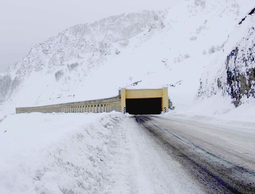 Восстановленный тоннель на Транскавказской магистрали близ села Верхний Рук в Южной Осетии.  Февраль 2011 г. Фото "Кавказского узла"
