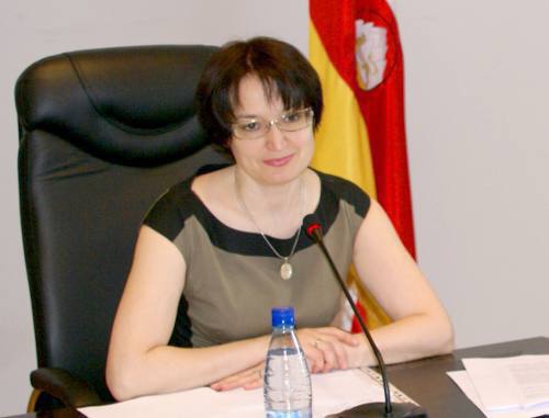 Секретарь Общественной палаты Северной Осетии Зита Салбиева.  Владикавказ, 19 июля 2011 г.  Фото "Кавказского узла" 