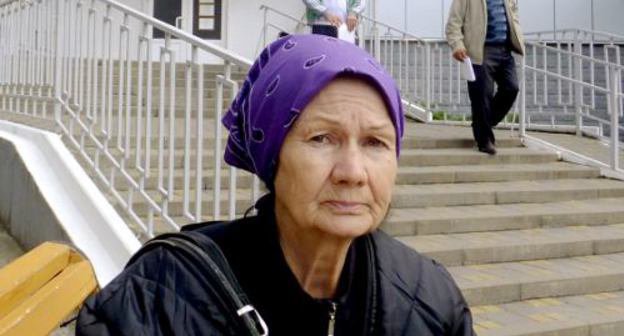 Надежда Николаевна Чубенко в пансионате «Нептун». Адлер, 15 октября 2011 г. Фото Светланы Кравченко для "Кавказского узла" 