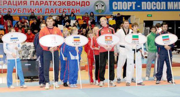Открытие чемпионата России по тхэквондо в Дагестане. Махачкала, 9 ноября 2011 г. Фото Альберта Токаева для "Кавказского узла"