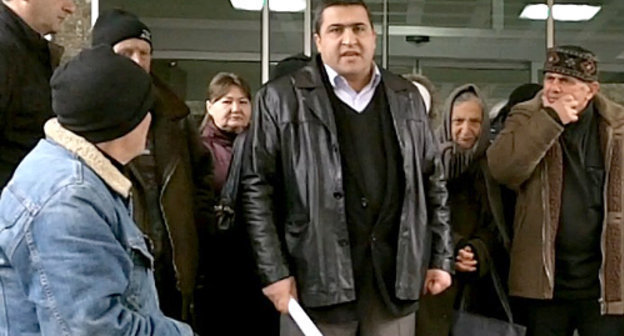 Акция протеста "отступных" квартирантов в Тбилиси. 14 ноября 2011 г. Фото Инны Кукуджановой для "Кавказского узла"