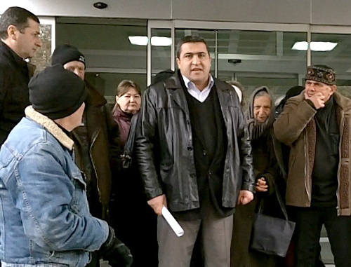 Акция протеста "отступных" квартирантов в Тбилиси. 14 ноября 2011 г. Фото Инны Кукуджановой для "Кавказского узла"