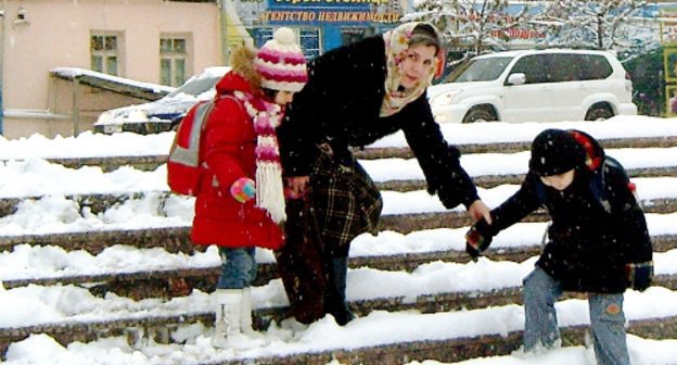 Зима в Махачкале. Фото Ахмеда Магомедова для "Кавказского узла"