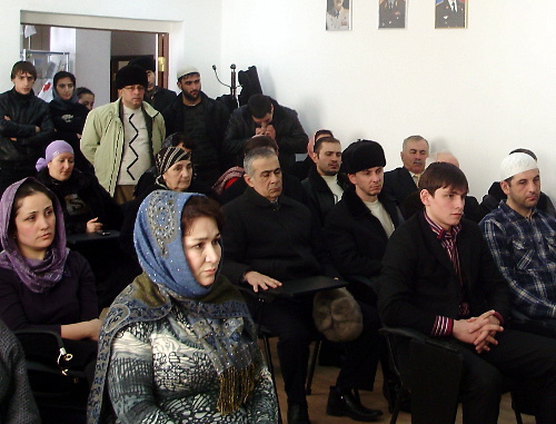 Магас, 17 февраля 2012 г. Встреча индивидуальных предпринимателей с представителями госструктур в бизнес-инкубаторе Ингушетии. Фото Малики Бацаевой для "Кавказского узла"
