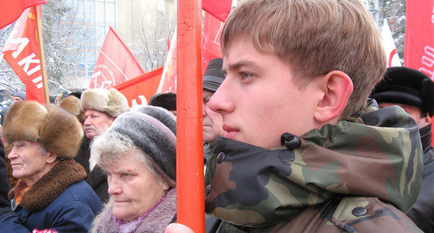 Акции оппозиционных партий и движений прошли в Волгограде. Общие требования оппозиционеров  - проведение честных выборов 4 марта.  Волгоград, 23 февраля, 2012 г. Фото Вячеслава Ященко для «Кавказского узла»