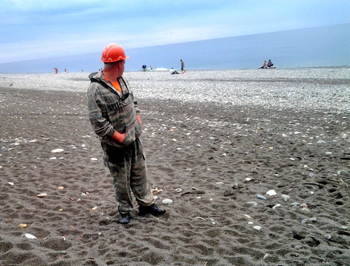 Пляж в Имеретинке. Сочи, осень 2012 г. Фото Светланы Берестеневой Пляж в Имеретинке. Сочи, осень 2012 г. Фото Светланы Берестеневой