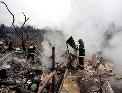 Пожар на магистральном газопроводе в Азербайджане, 11 января 2013 г. Фото: агентство международной информации «Новости-Азербайджан», http://newsazerbaijan.ru

