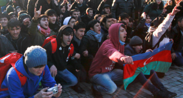Акция протеста 12 января 2013 г. в Баку. Фото Азиза Каримова для "Кавказского узла" Акция протеста 12 января 2013 г. в Баку. Фото Азиза Каримова для "Кавказского узла"