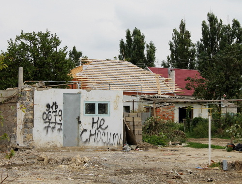 Краснодарский край, Крымск, один из разрушенных стихией домов. 1 сентября 2012 г. Фото Никиты Серебрянникова для "Кавказского узла"
