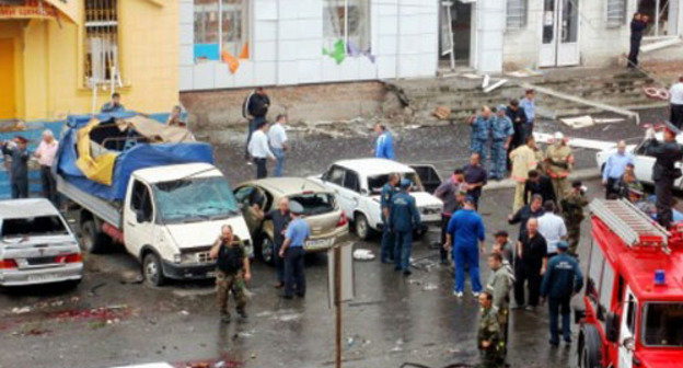 На месте теракта на Центральном рынке Владикавказа, 9 сентября 2010 г. Фото Феликса Киреева, «Осетия-Квайса» 


