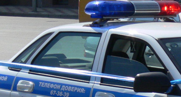 Автомобиль полиции. Махачкала. Фото Патимат Махмудовой для "Кавказского узла"