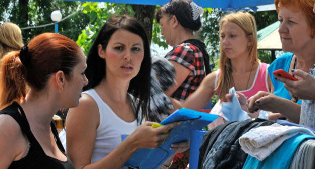 Украинские беженцы в Ростовской области. Фото: Gregory Bochkarev (RFE/RL)