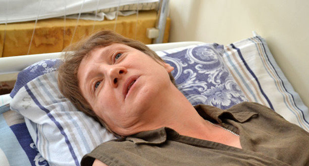 Подсудимая Ольга Мартынюк на больничной койке в больнице № 3. Сочи, сентябрь 2014 г. Фото Светланы Кравченко для "Кавказского узла"