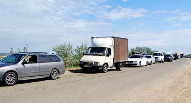 Очередь на Керченской переправе. Май 2014 г. Фото Ильяса Богатырева для «Кавказского узла»