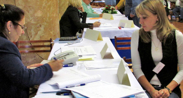 Выборы в Волгоградскую областную думу. Участковая избирательная комиссия №1012. Волгоград, 14 сентября 2014 г. Фото Вячеслава Ященко для "Кавказского узла"
