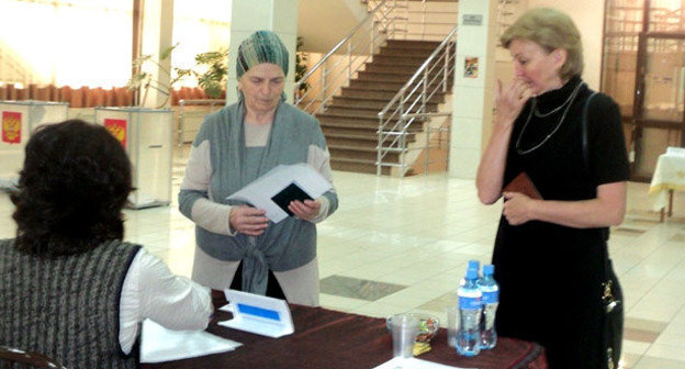 Единый день голосования в Кабардино-Балкарии. На одном из избирательных участков. 14 сентября 2014 г. Фото Людмилы Маратовой для "Кавказского узла"