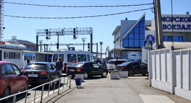 Очередь на паромной переправе «Кавказ-Крым». Май 2014 г. Фото Натальи Мацко для «Кавказского узла»