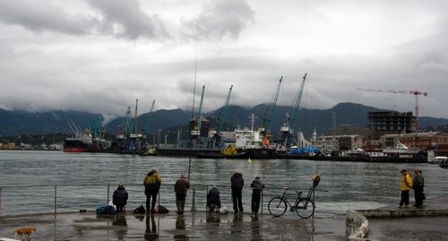 Столица Аджарии Батуми в ненастную погоду. Фото Юлии Кашеты для "Кавказского узла".
 