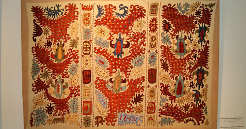 Кайтагская вышивка представленная на выставке. Москва, 7 октября 2014 г. Фото Натальи Крайновой для "Кавказского узла"