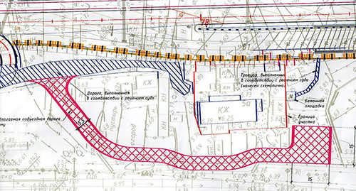 Схема проезда к дому с федеральной трассы М-27 к дому 5-а по улице Акаций, которую принесли в суд представители упрдора. Фото Светланы Кравченко для "Кавказского узла"