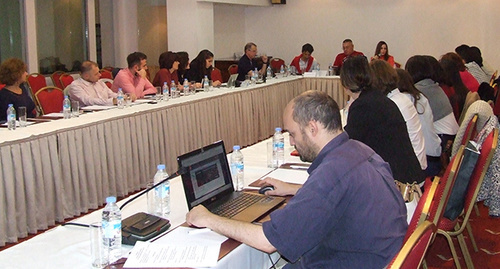 На конференции в гостинице "Амбассадор", Тбилиси, 15 октября 2014. Фото Эдиты Бадасян для "Кавказского узла"
