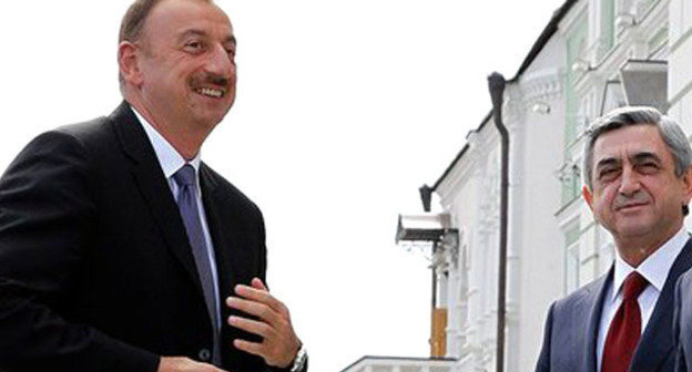 Ильхам Алиев (слева) и Серж Саргсян. Фото: официальный сайт президента России http://www.kremlin.ru/news/11735