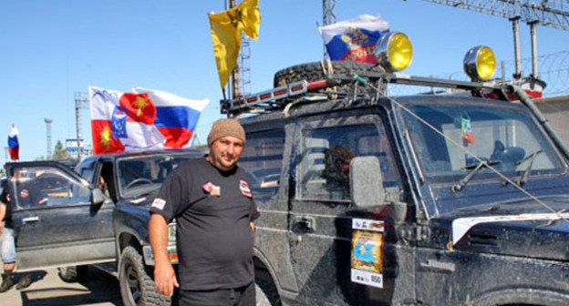 Очередь из машин на керченской переправе. Фото Натальи Мацко для "Кавказского узла"