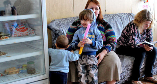 Беженцы с Украины в санатории "Тамиск". Алагирский район, октябрь 2014 г. Фото Эммы Марзоевой для "Кавказского узла"