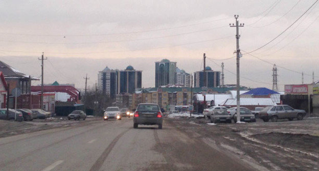 Въезд в город Гудермес. Чечня. Фото Магомеда Магомедова для "Кавказского узла"