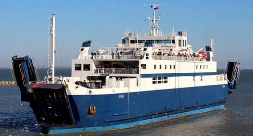 Паром Jonas Керченской переправы. Фото Динары Коптевой для "Кавказского узла"
