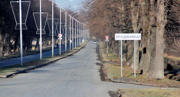Въезд во Владикавказ. Фото Ахмеда Альдебирова для "Кавказского узла"