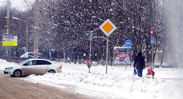 Снегопад в ростове-на-Дону. Фото Олега Пчелова для "Кавказского узла"