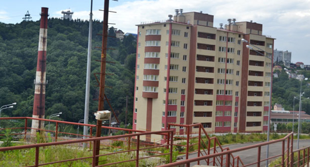 Жилой дом, в котором произошел взрыв газа. Сочи, 17 января 2015 г. Фото Светланы Кравченко для "Кавказского узла"