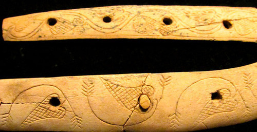 Костяные сидельные орнаментированные накладки из коллекции хазарских предметов начала VIII века. Волгоград, 6 февраля 2015 г. Фото Вячеслава Ященко для "Кавказского узла"