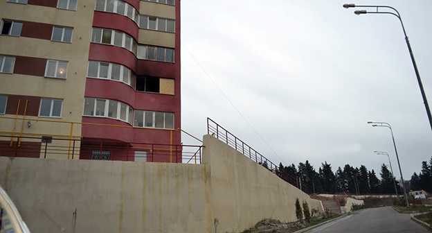 Дом, куда переселяют семью Усенко с детьми на улице Фабрициуса 12/18, где недавно произошел взрыв газа со смертельным исходом. Фото Светланы Кравченко для "Кавказского узла"