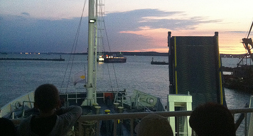 Вид с парома на Керченскую переправу. Фото Нины Тумановой для "Кавказского узла"