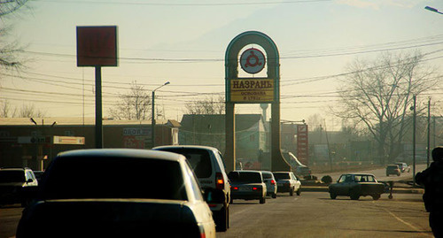 Въезд в Назрань. Фото Ахмеда Альдебирова для "Кавказского узла"