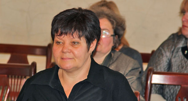 Светлана Кравченко во время проведения круглого стола, который состоялся после вручения премии имени Ахмеднаби Ахмеднабиева. Москва, 13 марта 2015 г. Фото Магомеда Туаева для "Кавказского узла"