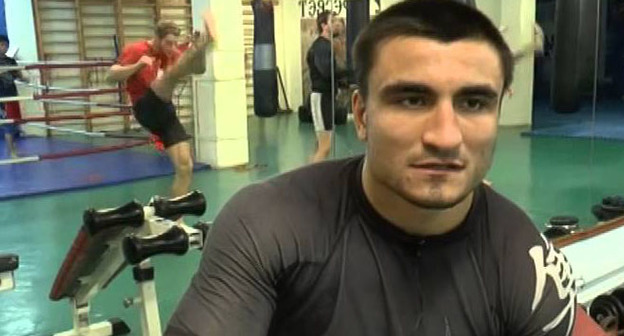 Михаил Колобегов. Кадр из видео пользователя PROFC MMA http://www.youtube.com/