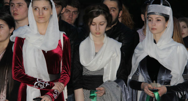 Траурная акция в честь 151-й годовщины окончания Кавказской войны прошла в Москве. 21 мая 2015 г. Фото Карины Гаджиевой для "Кавказского узла"