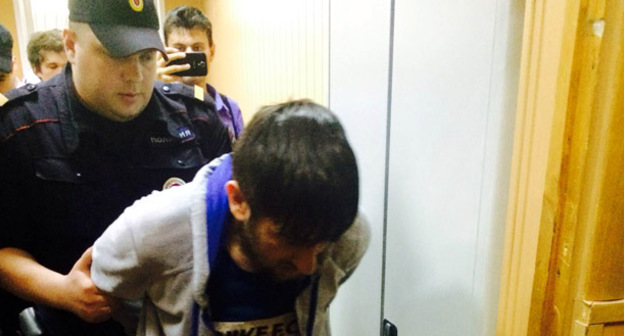 Дени Мирзоев в Тверском районном суде Москвы. 29 мая 2015 г. Фото Юлии Буславской для "Кавказского узла"