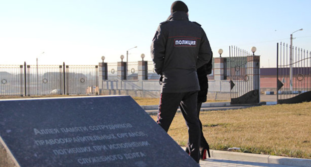 Сотрудник  ингушской полиции в Назрани. Фото Магомеда Магомедова для "Кавказского узла"