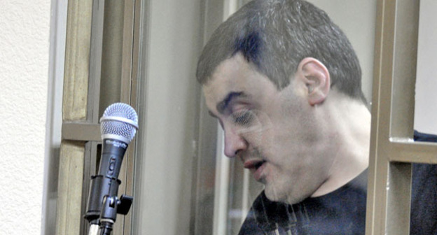 Подсудимый Зубаир Мутаев в зале суда. Фото Олега Пчелова для "Кавказского узла"