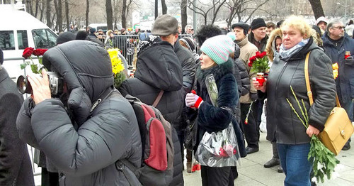Панихида по Борису Немцову. Москва, 3 марта 2015 г. Фото Карины Гаджиевой для "Кавказского узла"
