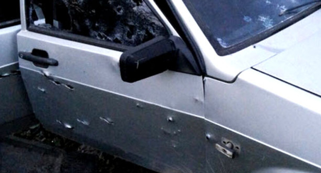 Автомобиль со следами применения огнестрельного оружия. Фото http://nac.gov.ru/